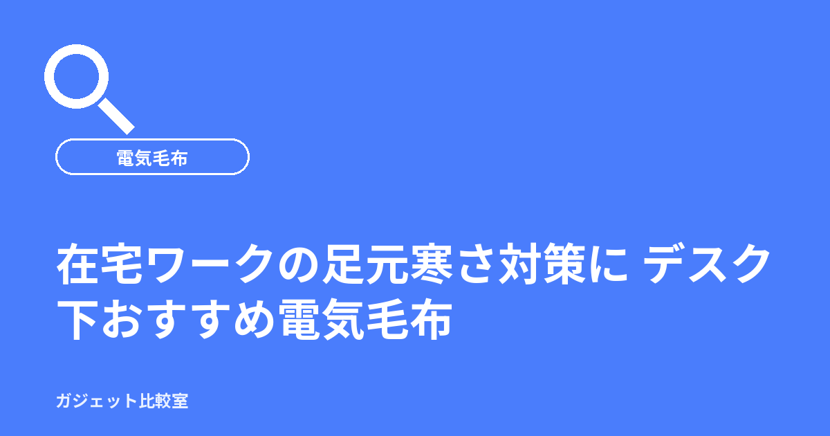 在宅ワークの足元寒さ対策に デスク下おすすめ電気毛布